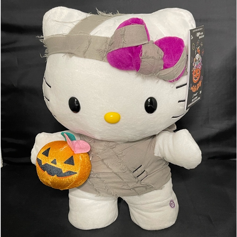 Hello Kitty Halloween Side Stepper 12" Sanrio Plush Mummy Dancing NEW